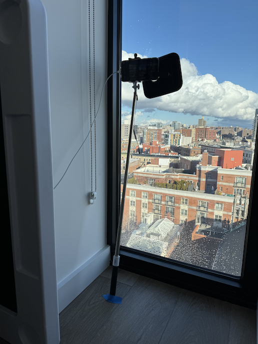 Behold, the jankiest timelapse setup in history.
